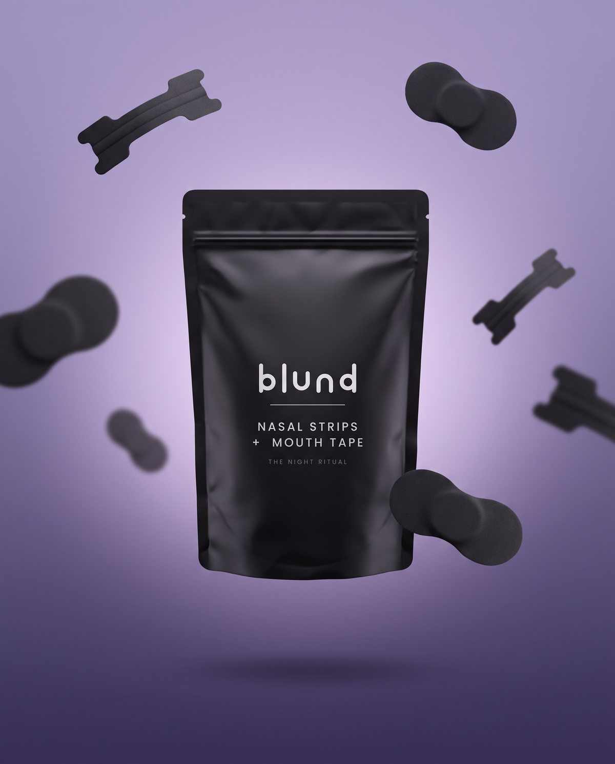 BLUND Nasal Strips + Mouth Tape — floating pouch
